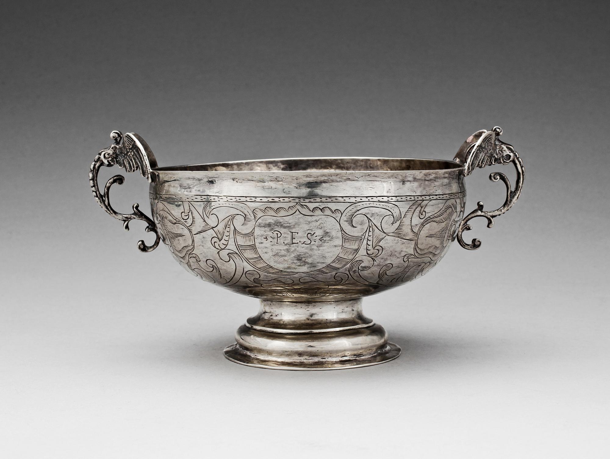 KALLSKÅL, silver, norra Sverige, 1700/1800-tal. Vikt ca 190 gram.