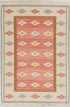 ANNA-GRETA SJÖQVIST, MATTIO, flat weave, ca 243 x 169 cm, signed AGS.