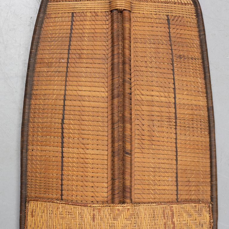 A rattan shield, Mongo-Ngandu, DRC, early 20th Century.