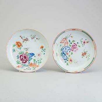 Two famille rose dishes, Qing dynasty, Qianlong (1736-95).