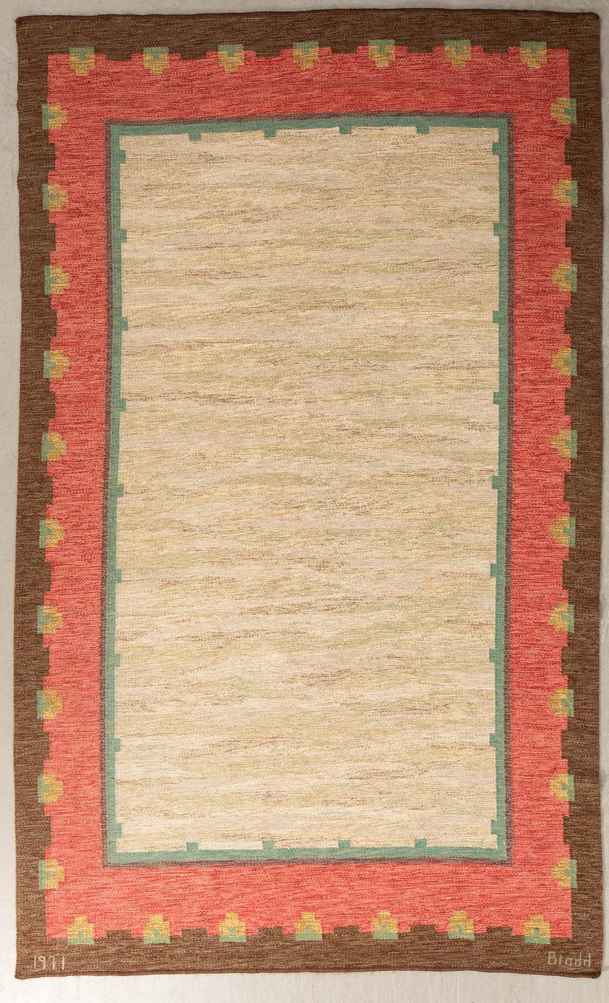Agnes Brodd, matta, röllakan, ca 176 x 269 cm.