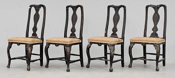 STOLAR, 4 st, rokoko, 1700-talets andra hälft.