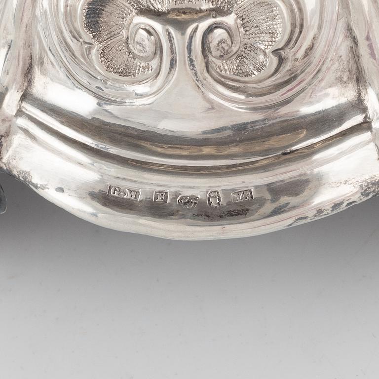 Gustaf Möllenborg, borssurtout, silver, nyrokoko, Stockholm, 1853.