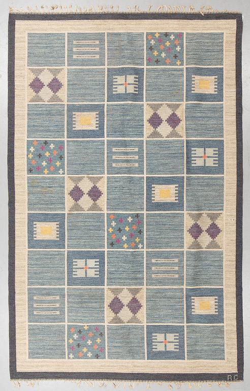 Rakel Carlander, matta, rölakan, ca 310,5 x 195,5-199 cm, signerad RC.