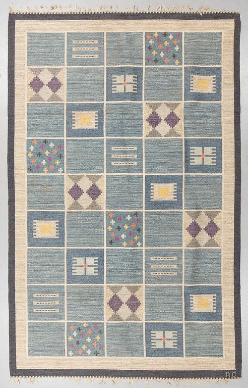 Rakel Carlander, a carpet, flat weave, ca 310,5 x 195,5-199 cm, signed RC.