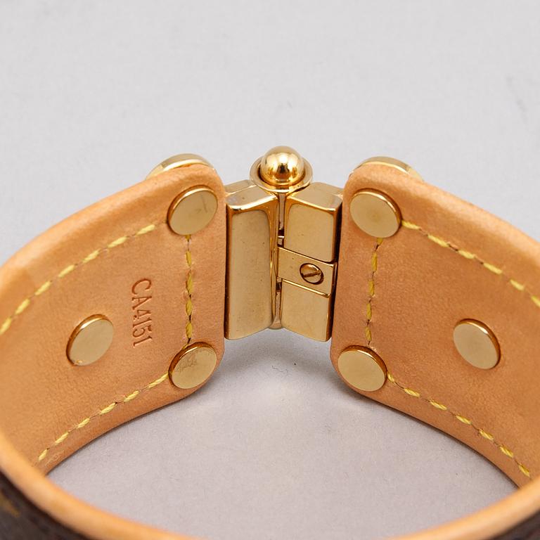Louis Vuitton, a monogram canvas 'Save It' bracelet, 2011. Size 17.
