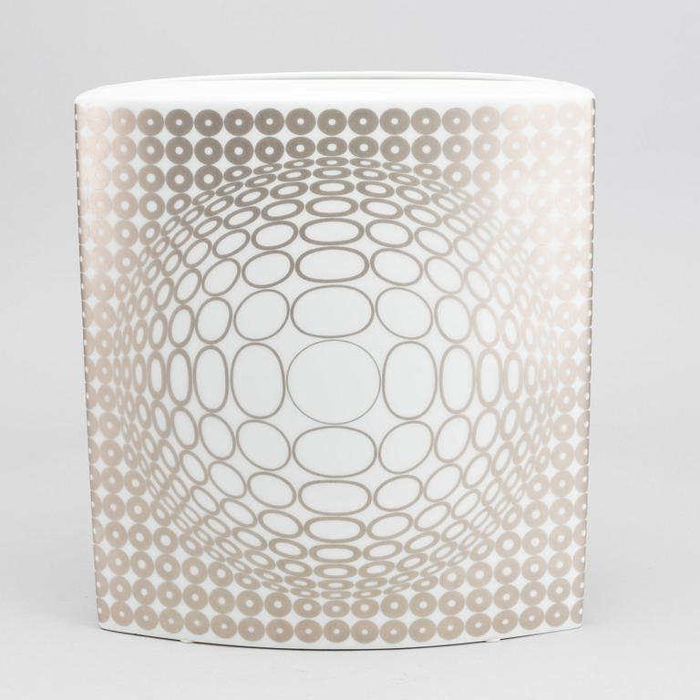VICTOR VASARELY, vas, porslin, Rosenthal Limitierte Kunstreihen.