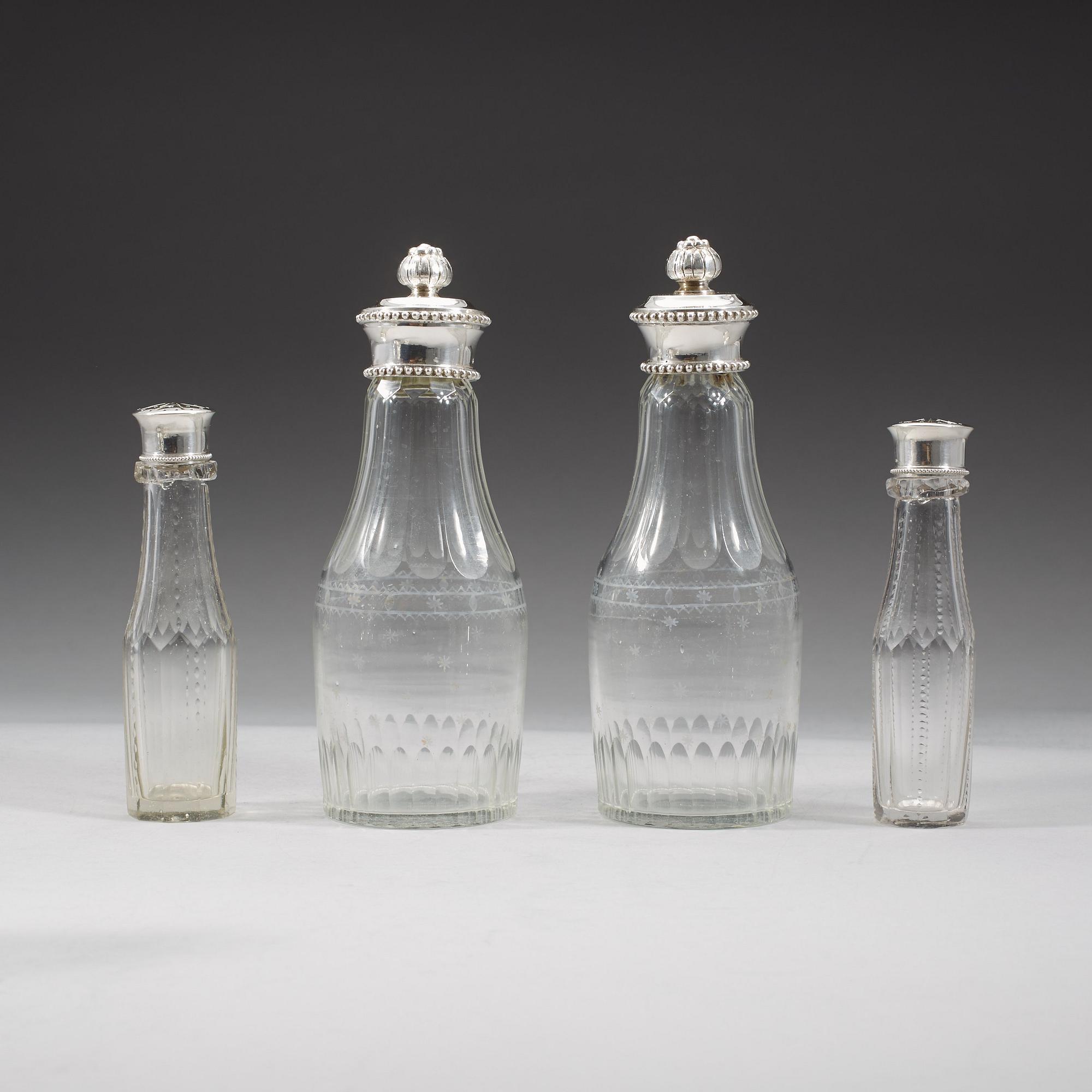 A Swedish 18th century silver cruet-set, Anders Brandt, Norköping 1786.
