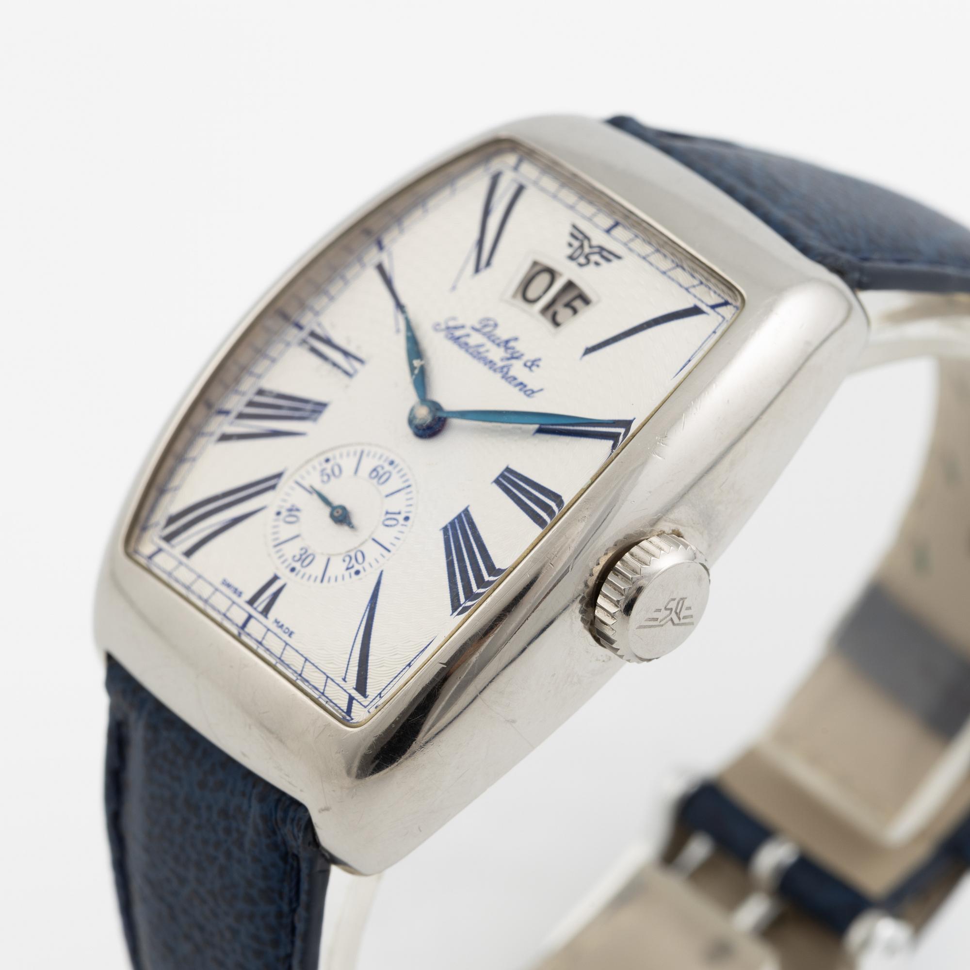 Dubey & Schaldenbrand, Aerodyn, Date, wristwatch, 33 x 43 mm.