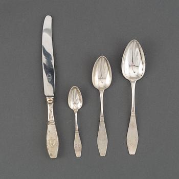 J Appelgren, bestickservis, 48 delar, silver, Vasa, Finland 1923-24.