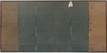 A pair of Japanese six panel screens, Edo period, 19th Century.