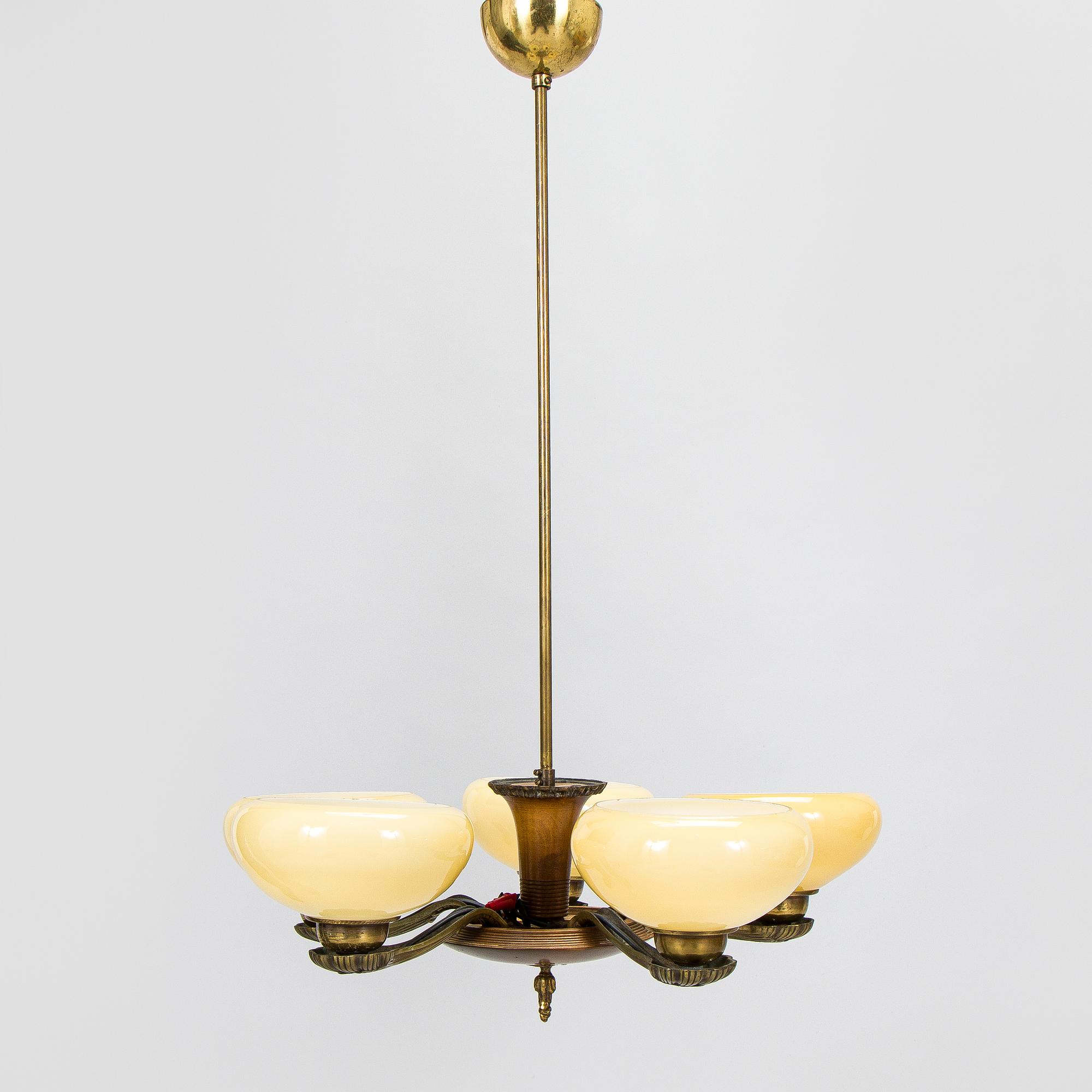 Paavo Tynell, taklampa, 1376/5, Taito, 1930-luku.