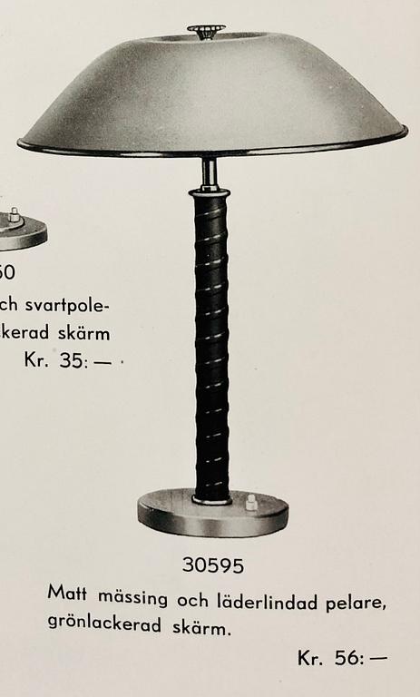 Bertil Brisborg, a pair of table lamps, model "30595", Nordiska Kompaniet, 1940s.