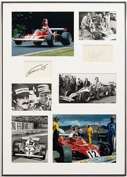 Autographs, Niki Lauda and Clay Regazzoni.