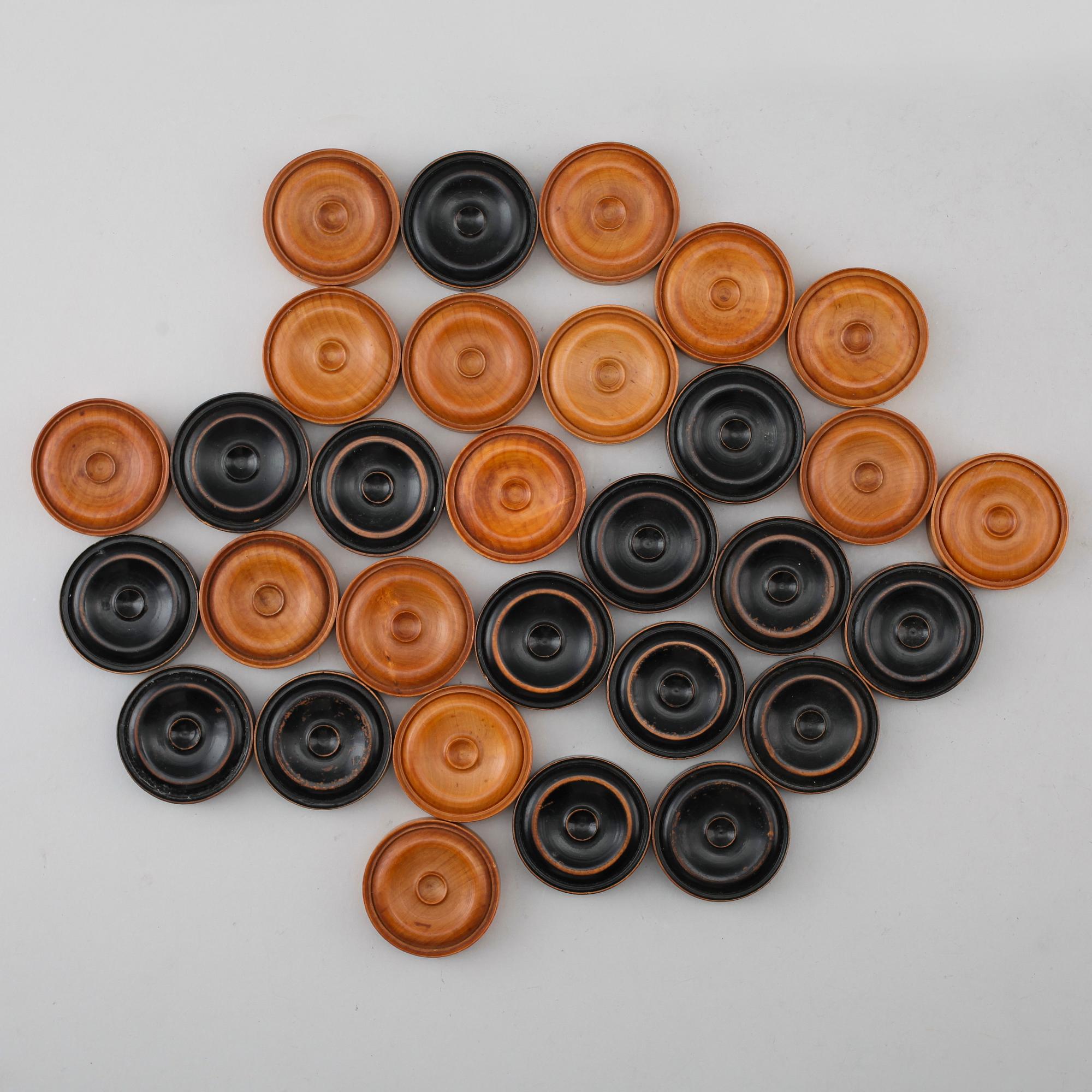 SPELMARKER, 30 st, backgammon, 1800-talets andra hälft.