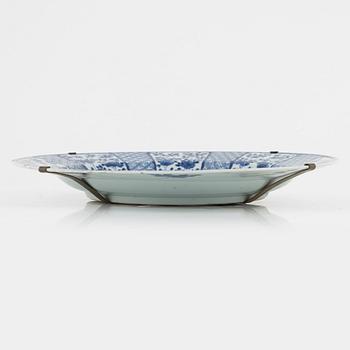 Fat, blåvitt, Kina, Kangxi (1662-1722).