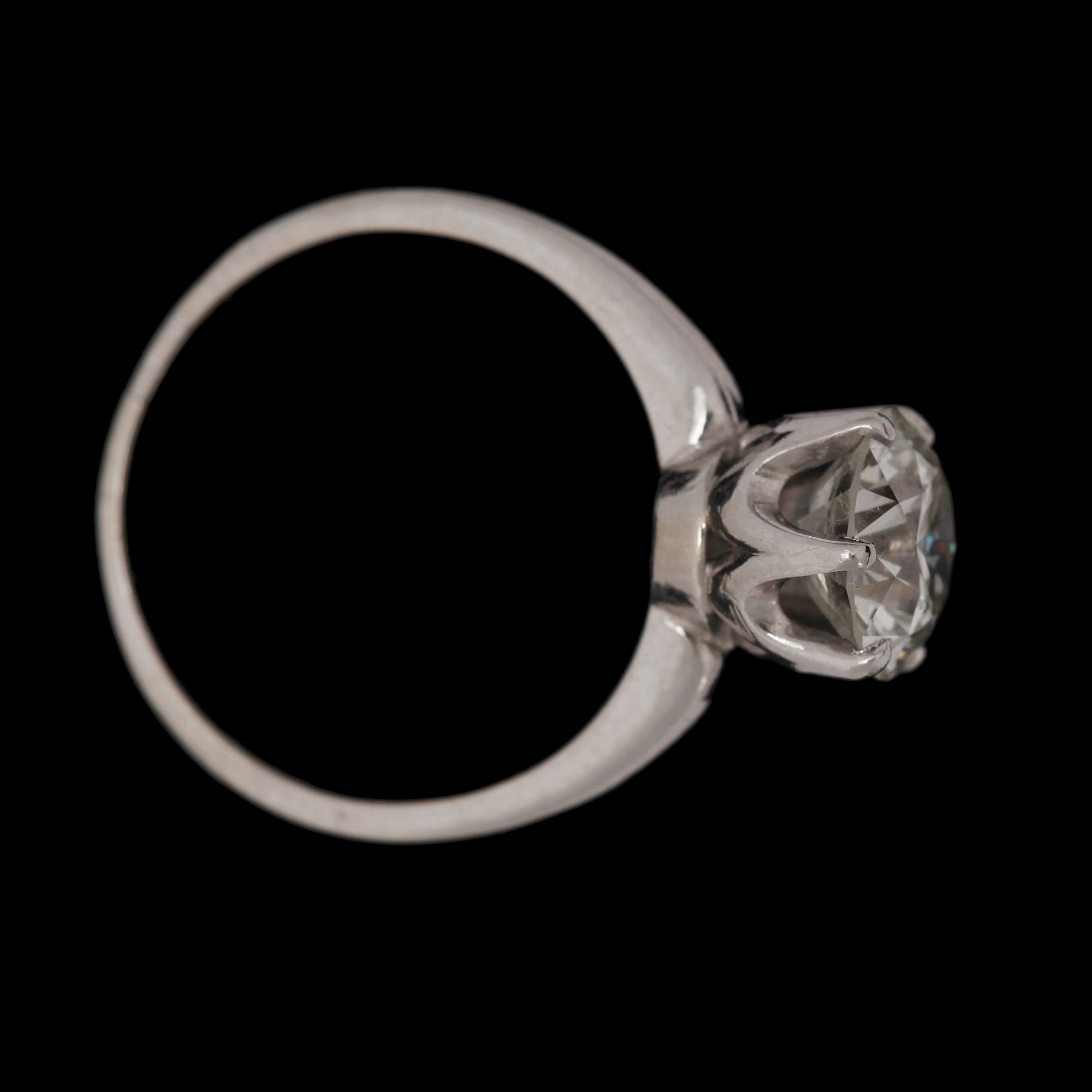 A brilliant-cut diamond ring, circa 1.75 cts.