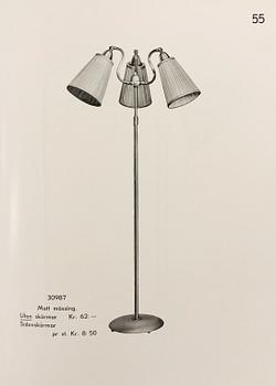Bertil Brisborg, golvlampa, modell "31874", Nordiska Kompaniet, 1940-50-tal.