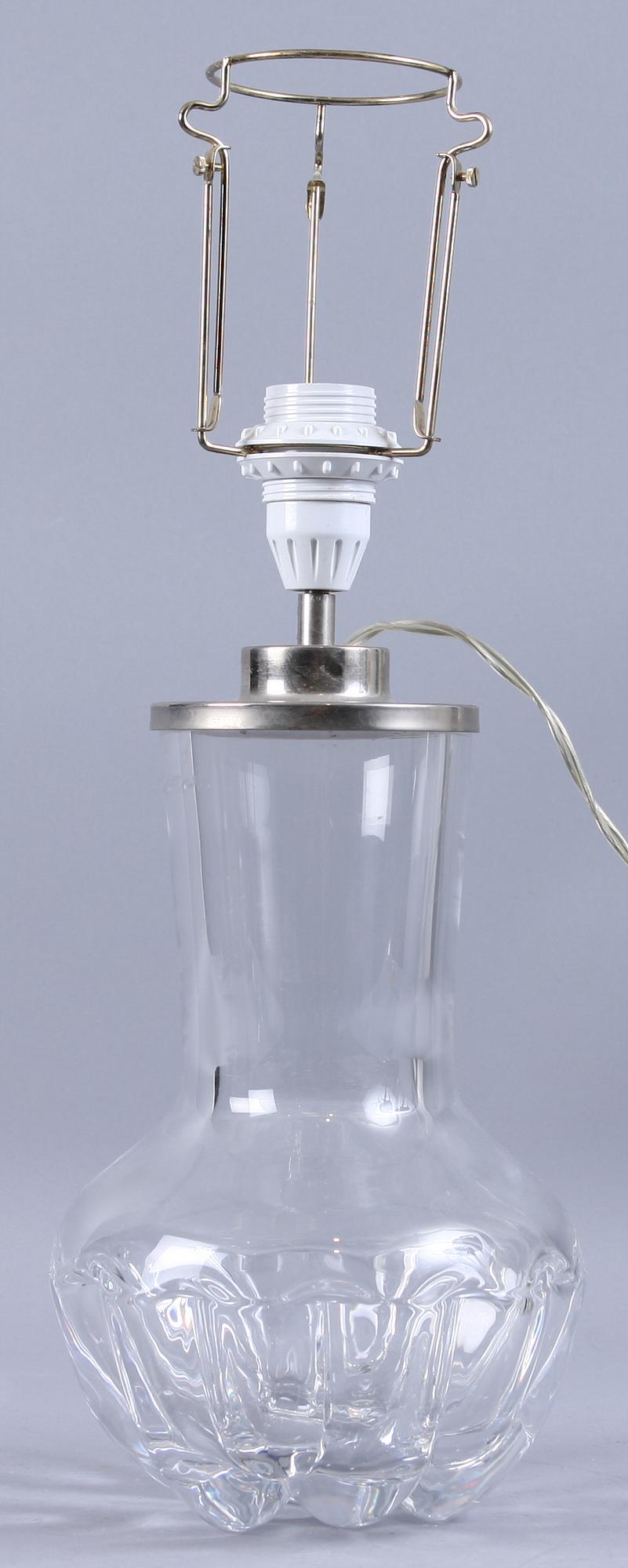 BORDSLAMPA, glas, Olle Alberius, Orrefors.