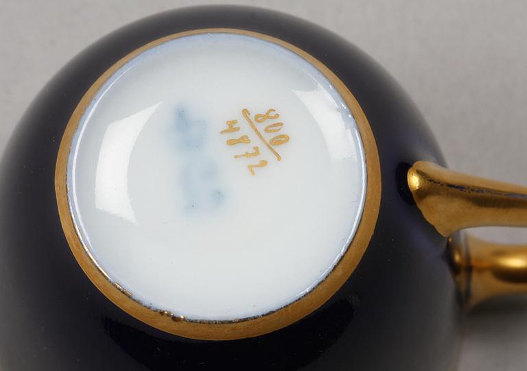 PARTI PORSLIN, 6 delar, bla Meissen, Wien, 1900-talets första hälft.