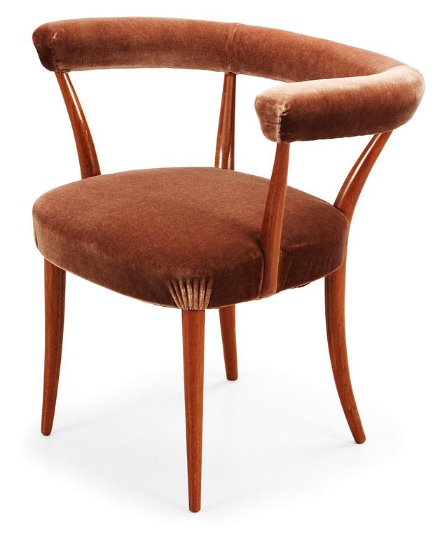 A Josef Frank mahogany armchair,