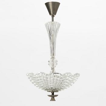 An Orrefors glass ceiling light, mid 20th Century.