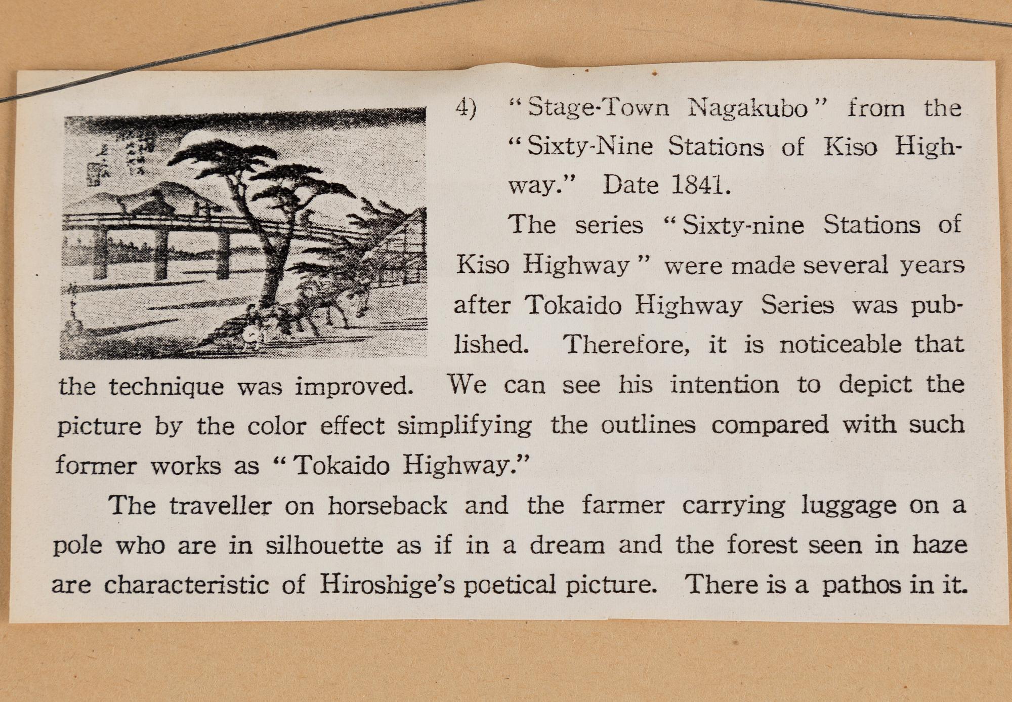 ANDO UTAGAWA HIROSHIGE (6), UTAMARA, and SHARAKU (2) colour woodblock prints. Japan, 20th century.