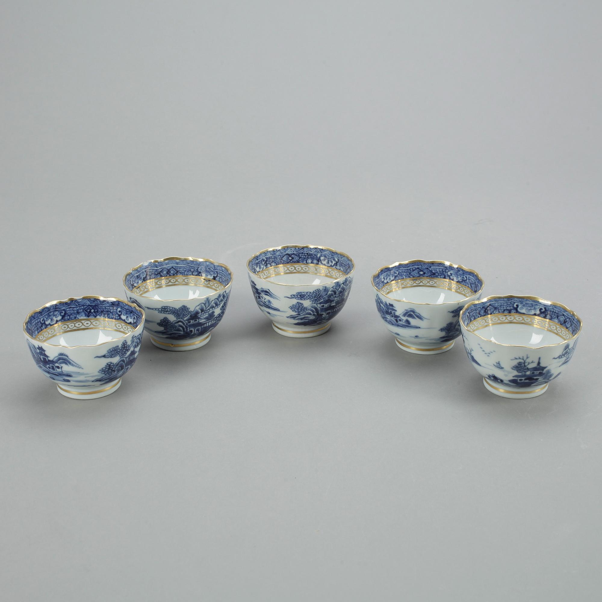SERVISDELAR, 6 delar, Kina, Qing dynastin, omkr år 1800.