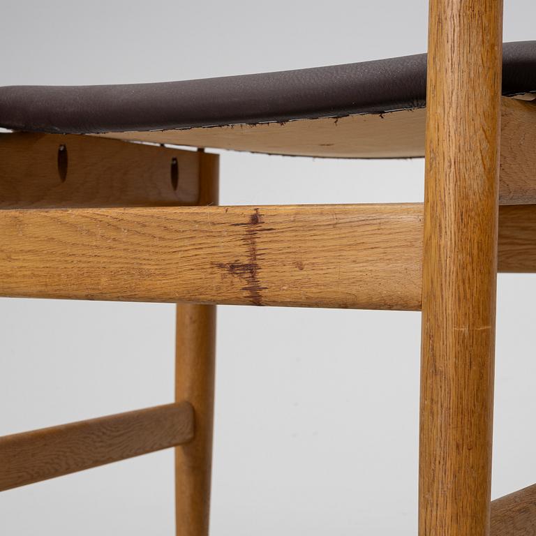 Børge Mogensen, four oak chairs, 'Öresund', Bra Bohag, Karl Andersson.