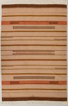 A 1930s Finnish flat weave carpet. Circa 200x190 cm.