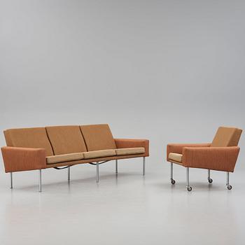 Hans J. Wegner, a sofa and armchair, model "AP-34", Anker Petersen AP-Stolen, Denmark, ca. 1957.