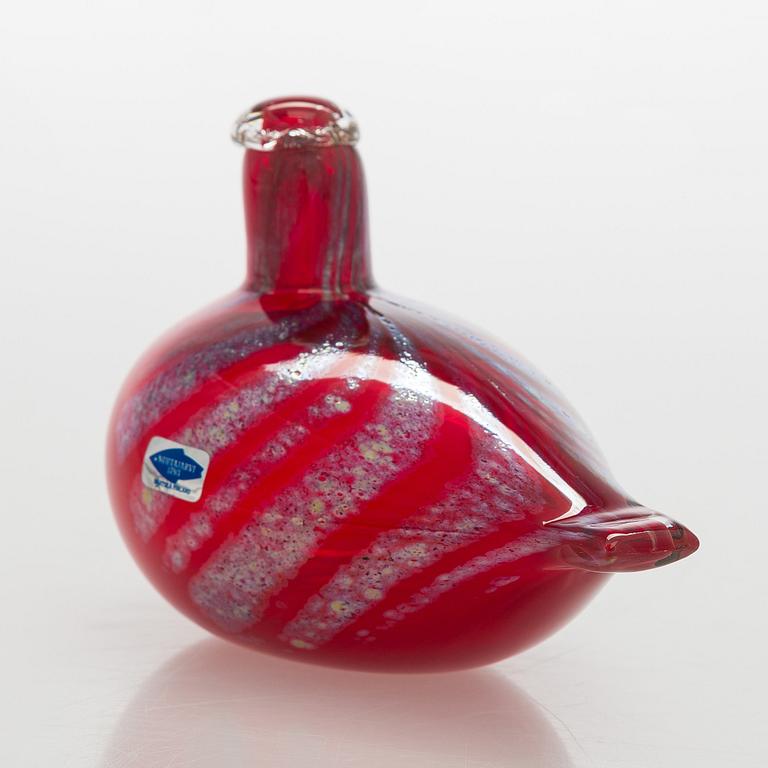 Oiva Toikka, a 'Fire bird' glass bird, signed and numbered O. Toikka Nuutajärvi 12/500.