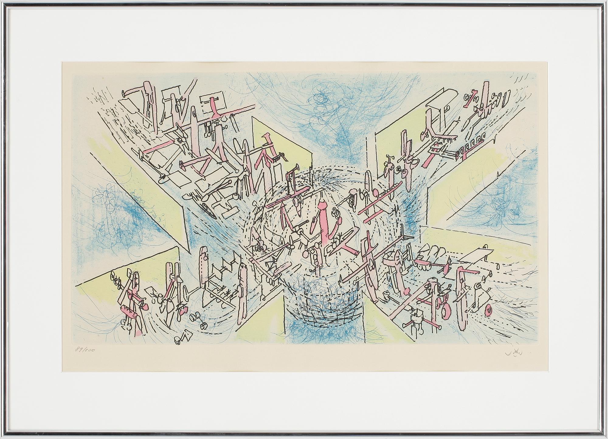ROBERTO MATTA, etsning, signerad och numrerad 89/100.
