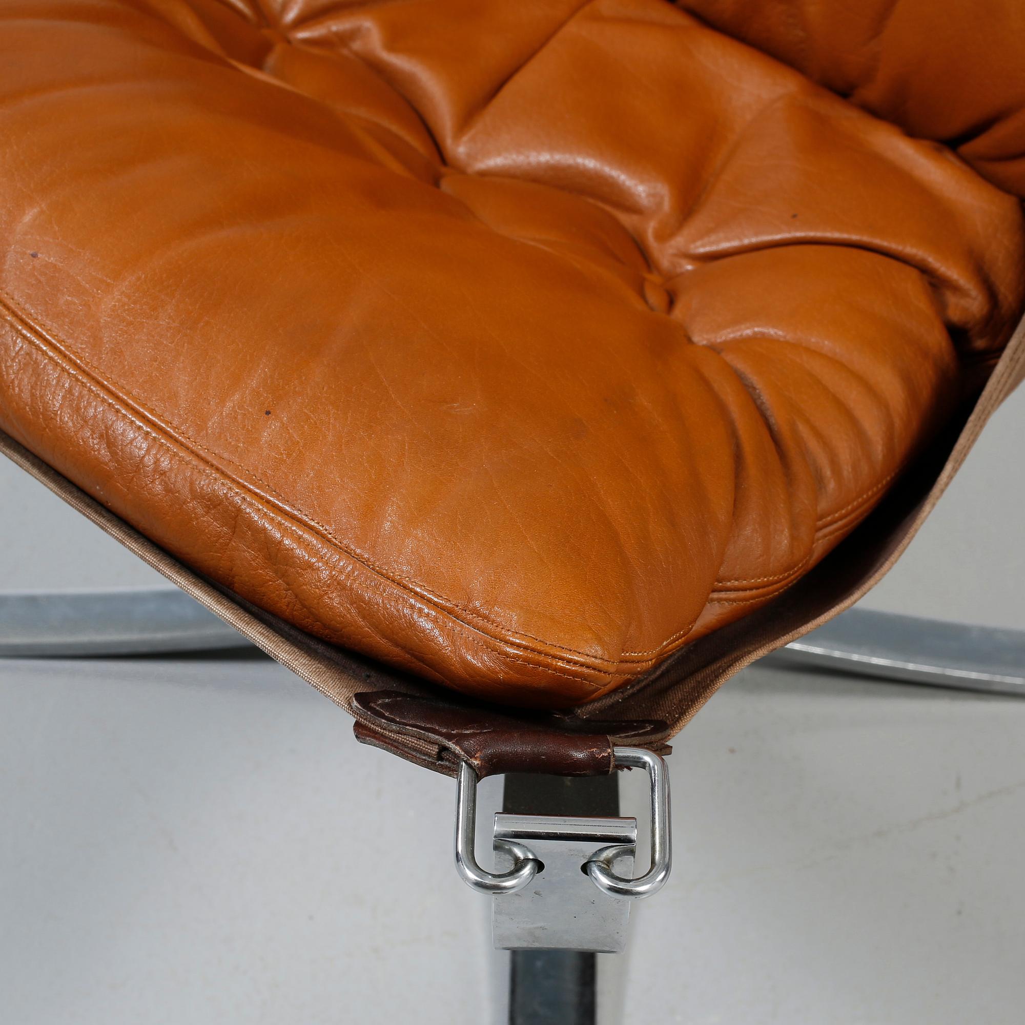 FÅTÖLJER, ett par "Falcon chair", Sigurd Russel, Vatne möbler, Norge, 1970-tal.