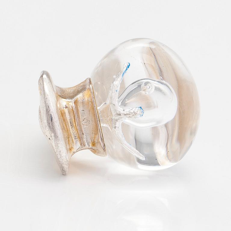 Björn Weckström, Ring "Mannen i kosmos", sterlingsilver och akryl, Lapponia 1970.