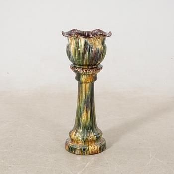 Pedestal with outer casing Bretby Art Pottery England circa 1900 majolica.