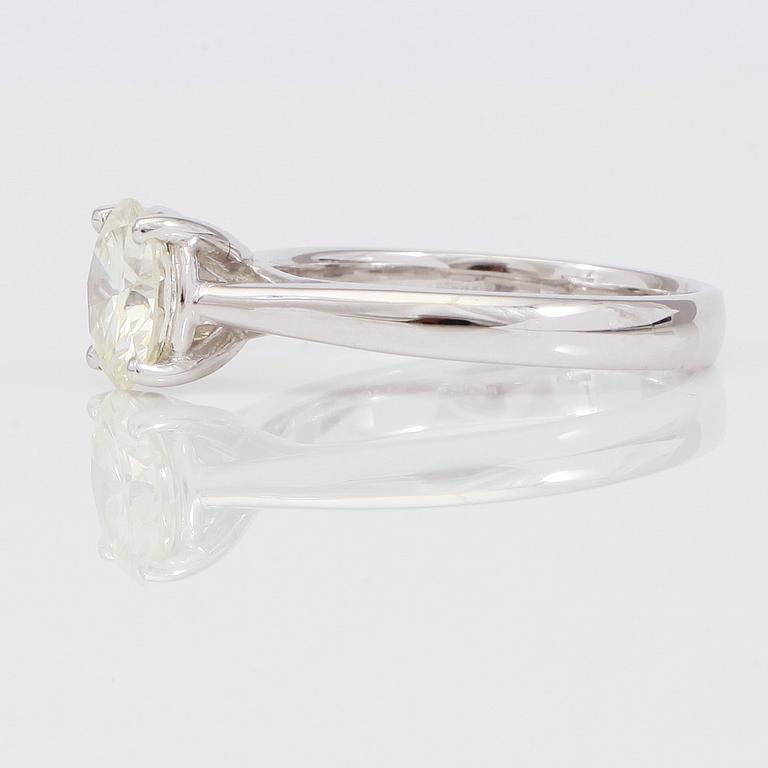 RING, solitär briljantslipad diamant 1.46 ct.