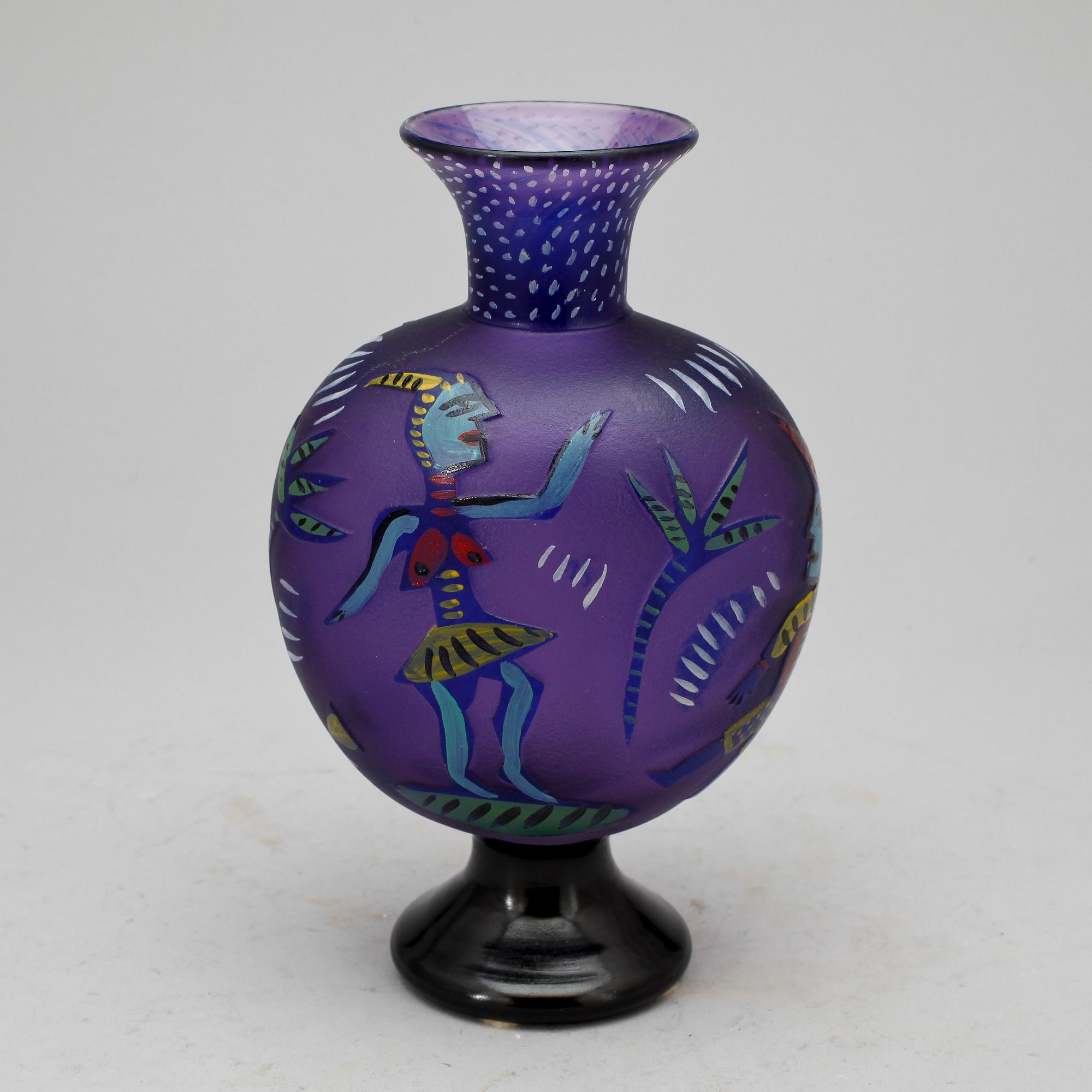 FLASKA, glas, Ulrica Hydman-Vallien, Kosta Boda.