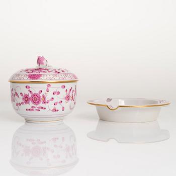 MAT- OCH KAFFESERVIS, 77 delar, porslin, Meissen, "Indische malerei", 1900-talets andra hälft.