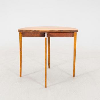 A birch folding table later part of the 19th century.