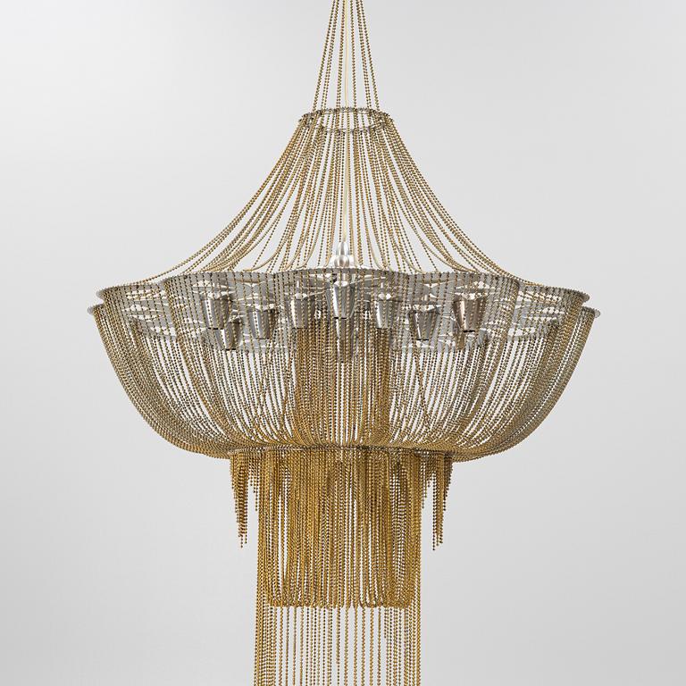Adam Hoets & Sian Eliot, taklampa, "Flower of Life", Willow Lamp, Sydafrika, samtida.