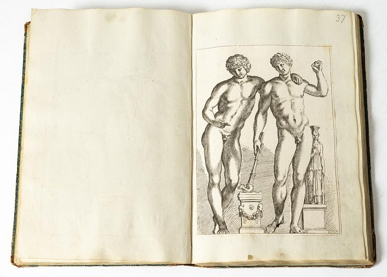 98 etsningar av romerska statyer.