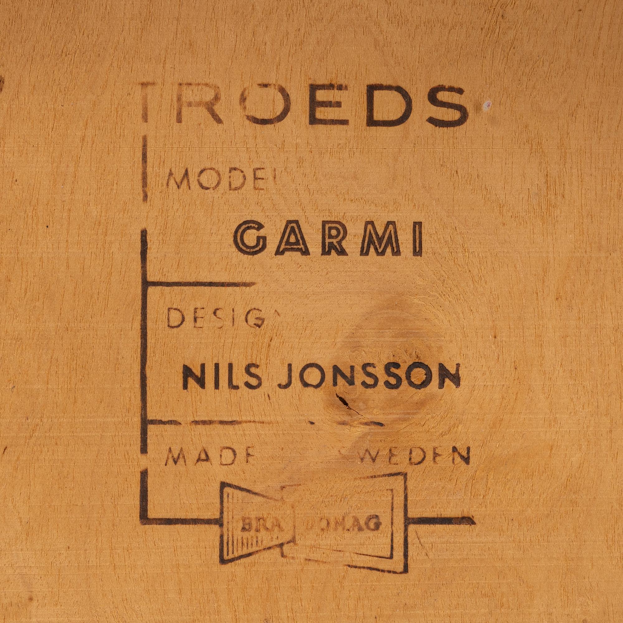 Nils Jonsson, four 'Garmi' chairs, Troeds, Sweden, 1960's.