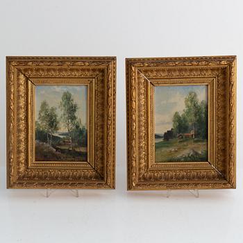 Emil Åberg, Landscape, a pair.