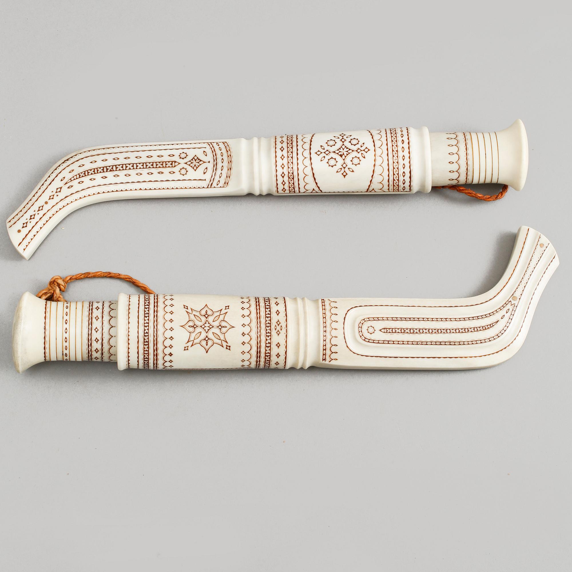 SAMEKNIVAR, 2 st, Tore Sunna, signerade, 1900-talets andra hälft.