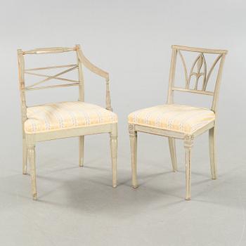STOLAR, 2 st, gustavianska, omkring år 1800.