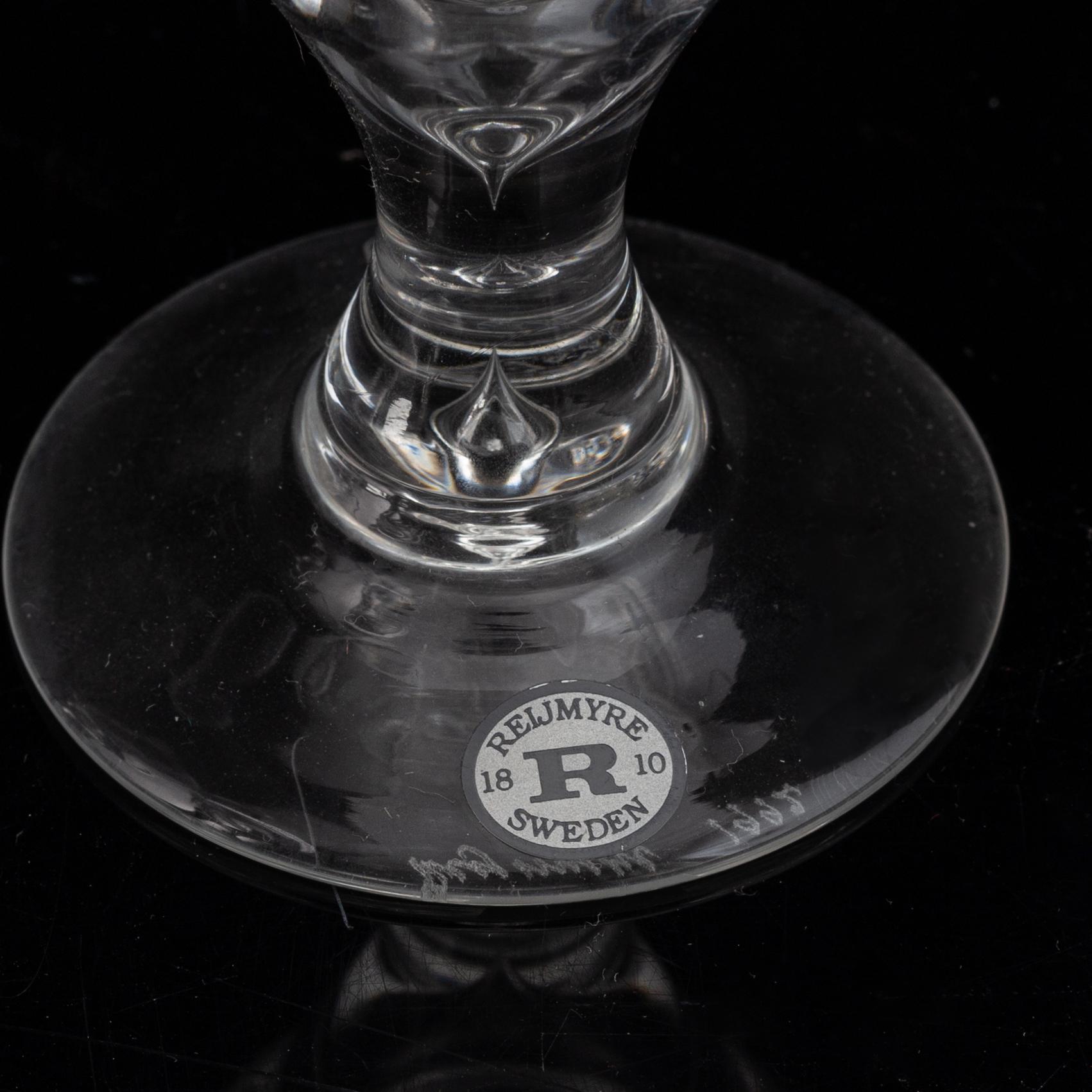 A 'Swedish Old' glass service, Reijmyre, second half of the 20th century (29 pieces).