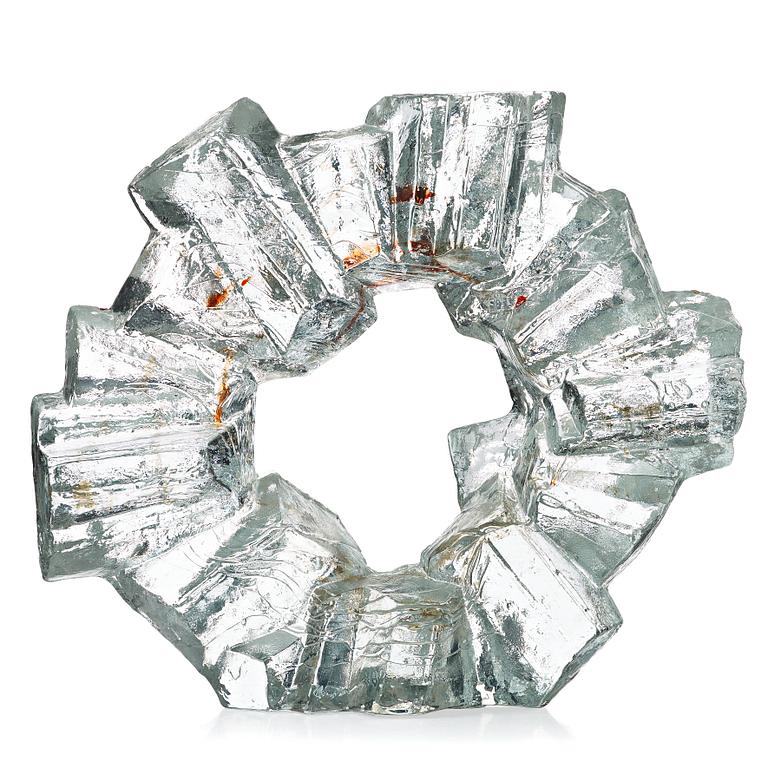 Edvin Öhrström, a "Korona" cast glass sculpture, Lindshammar, Sweden 1960's.