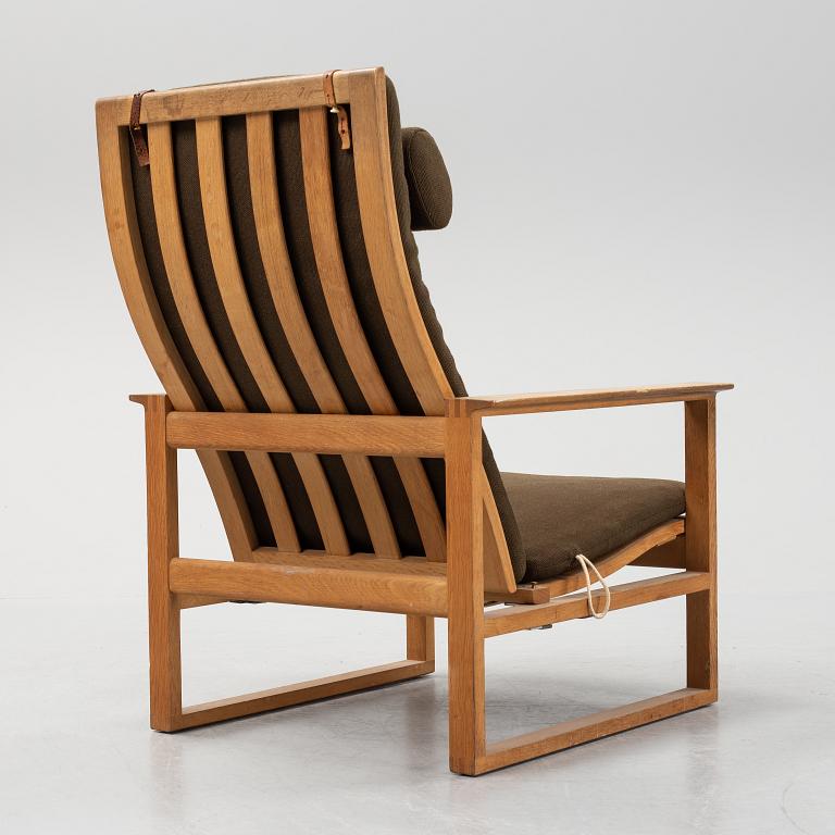 Børge Mogensen, a 'Sled' oak easy chair, Frederica Stolefabrik, Denmark.