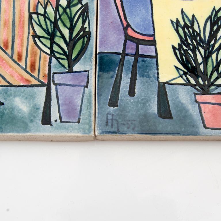 Anita Nylund, Wall plaques 4 pcs, 1955.